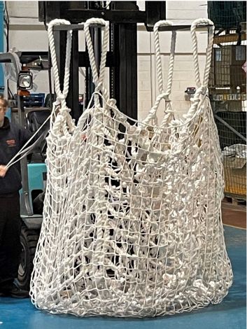 Brick Safety Cargo Lifting Net c/w Overlay Net 150cm (W) x 150cm (D) x 160cm (H)