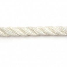 32.0mm White Staple Spun 3 Strand Rop , Per Meter