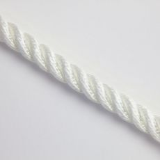 8.0mm White 3 Strand Nylon Rope, Per Meter