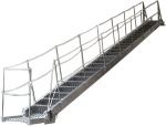4mtr Long x 600mm  wide Aluminium Wharf gangway, step angel 30 Degrees