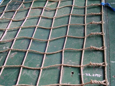 Helideck Landing Net Manufatured To  CAP 437 ICAO ANNEX 14 Vol 2, 12mm manila / sisal 12mtr