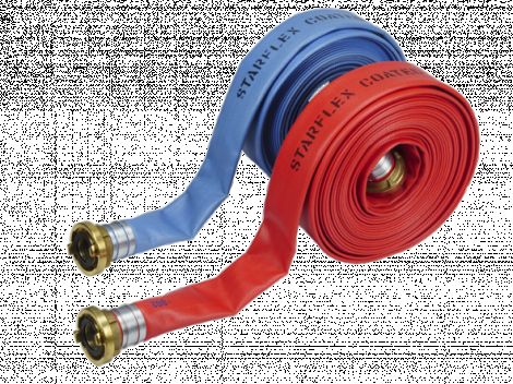 65mm x 23m Starflex Coated Layflat Fire Hose Type 2 LA 2.5" Inst Couplings