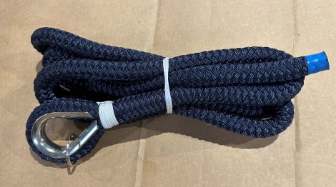 Pilot Ladder securing rope  to be used as per ISO799-2, 18mm Double Braided Polyester rope line C/W Stainless Thimble spliced one end