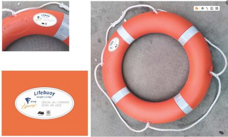 Lifebuoy 30" c/w Retro reflective tape 2.5kg