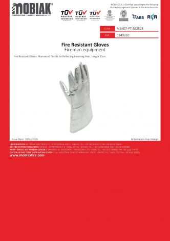 Firemans Fire Resistant Gloves