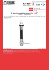 3 - Position Alum Branch Pipe Male Thread  2 1/2''