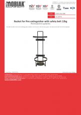 9 -12Kg  -  9-12Ltr  Fire Extinguisher Metal Bracket c/w Safety Belt