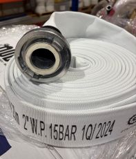 Mobiak Fire Hose 2" 15bar, 20mtr,  White MED/SOLAS W/ Storz  Alum. Fitting
