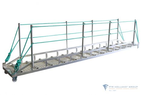 6mtr Long x 600mm  wide Aluminium Wharf gangway, step angel 30 Degrees